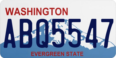 WA license plate ABQ5547