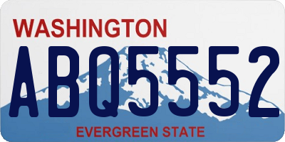 WA license plate ABQ5552