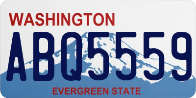 WA license plate ABQ5559