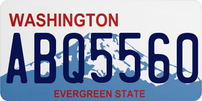 WA license plate ABQ5560