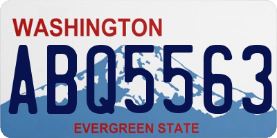 WA license plate ABQ5563
