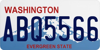 WA license plate ABQ5566