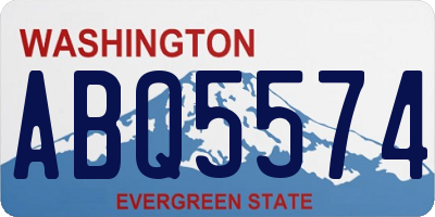 WA license plate ABQ5574