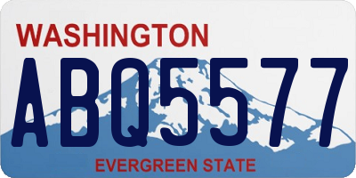 WA license plate ABQ5577