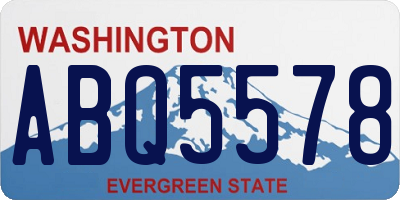 WA license plate ABQ5578