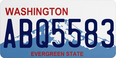 WA license plate ABQ5583