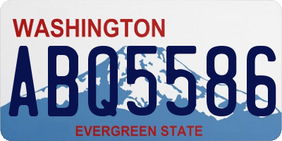 WA license plate ABQ5586
