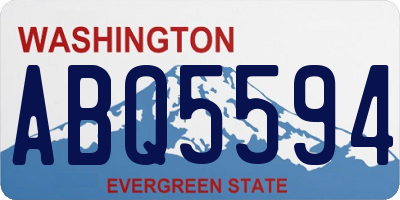 WA license plate ABQ5594