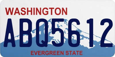 WA license plate ABQ5612