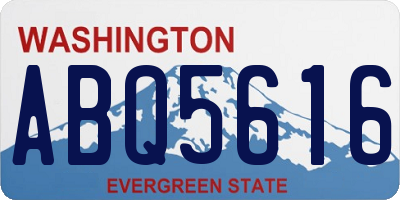 WA license plate ABQ5616