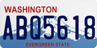 WA license plate ABQ5618