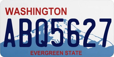 WA license plate ABQ5627
