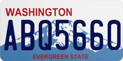WA license plate ABQ5660