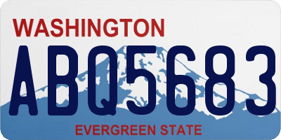WA license plate ABQ5683