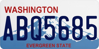 WA license plate ABQ5685