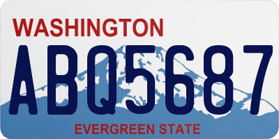 WA license plate ABQ5687