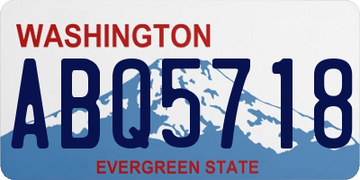 WA license plate ABQ5718