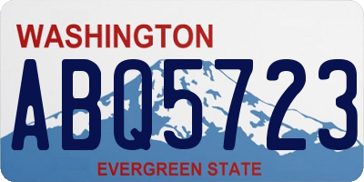 WA license plate ABQ5723