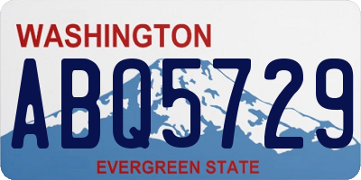 WA license plate ABQ5729