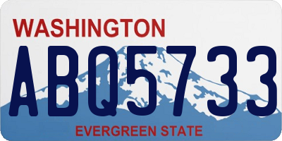 WA license plate ABQ5733