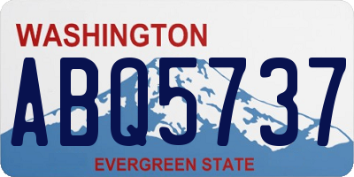 WA license plate ABQ5737