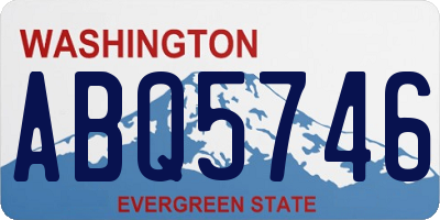 WA license plate ABQ5746
