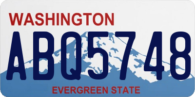 WA license plate ABQ5748