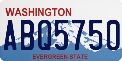 WA license plate ABQ5750
