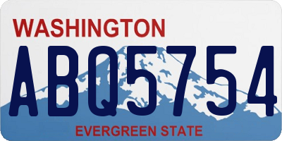 WA license plate ABQ5754