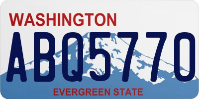 WA license plate ABQ5770
