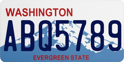 WA license plate ABQ5789