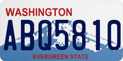 WA license plate ABQ5810