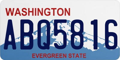 WA license plate ABQ5816