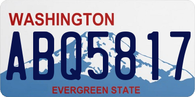 WA license plate ABQ5817