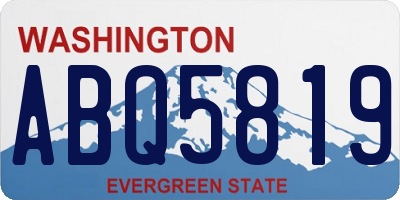 WA license plate ABQ5819