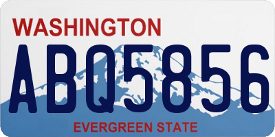 WA license plate ABQ5856