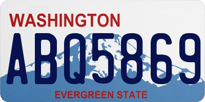 WA license plate ABQ5869