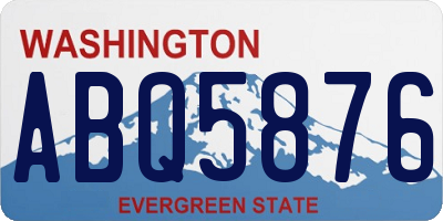 WA license plate ABQ5876