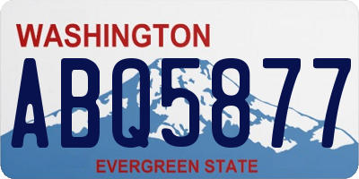 WA license plate ABQ5877