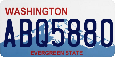 WA license plate ABQ5880