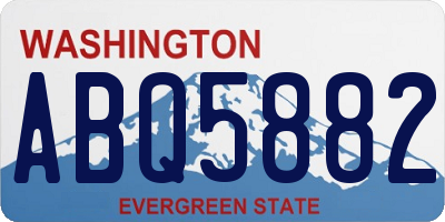 WA license plate ABQ5882