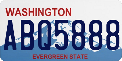 WA license plate ABQ5888