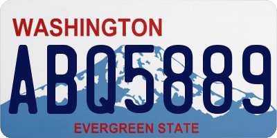 WA license plate ABQ5889
