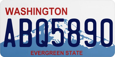 WA license plate ABQ5890