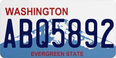WA license plate ABQ5892