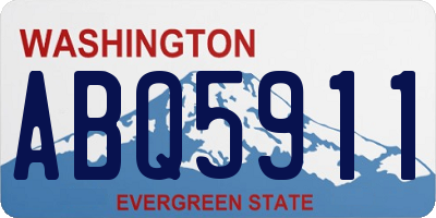 WA license plate ABQ5911