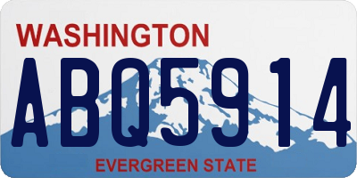 WA license plate ABQ5914