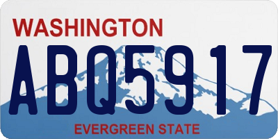 WA license plate ABQ5917