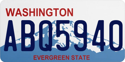 WA license plate ABQ5940