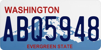 WA license plate ABQ5948